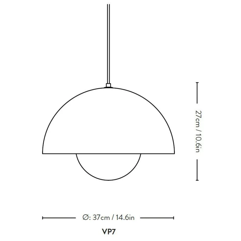 Flowerpot VP7 Pendelleuchte mit Muster
