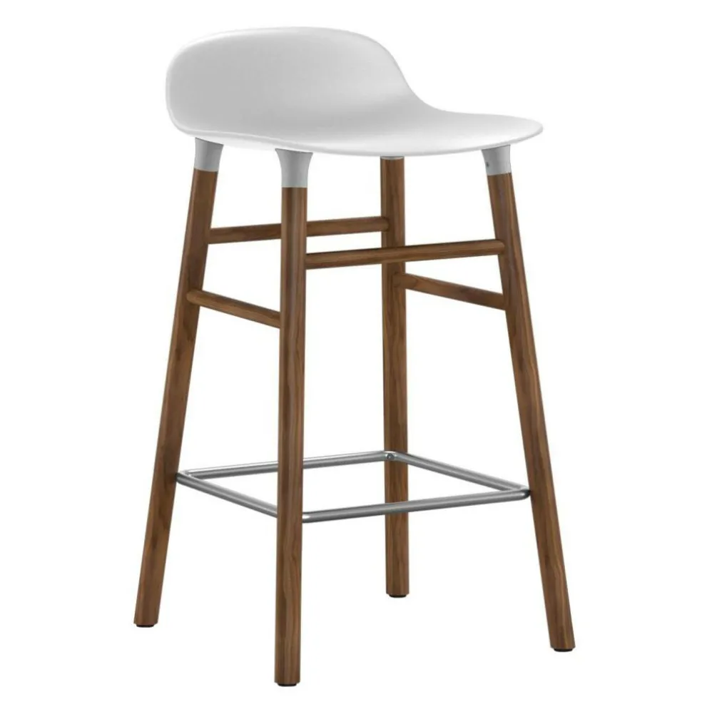 Form Barhocker Gestell Walnuss 65cm