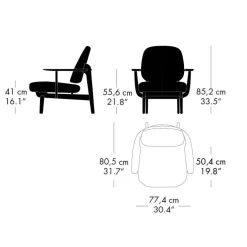 Fred™ Sessel Gestell Eiche