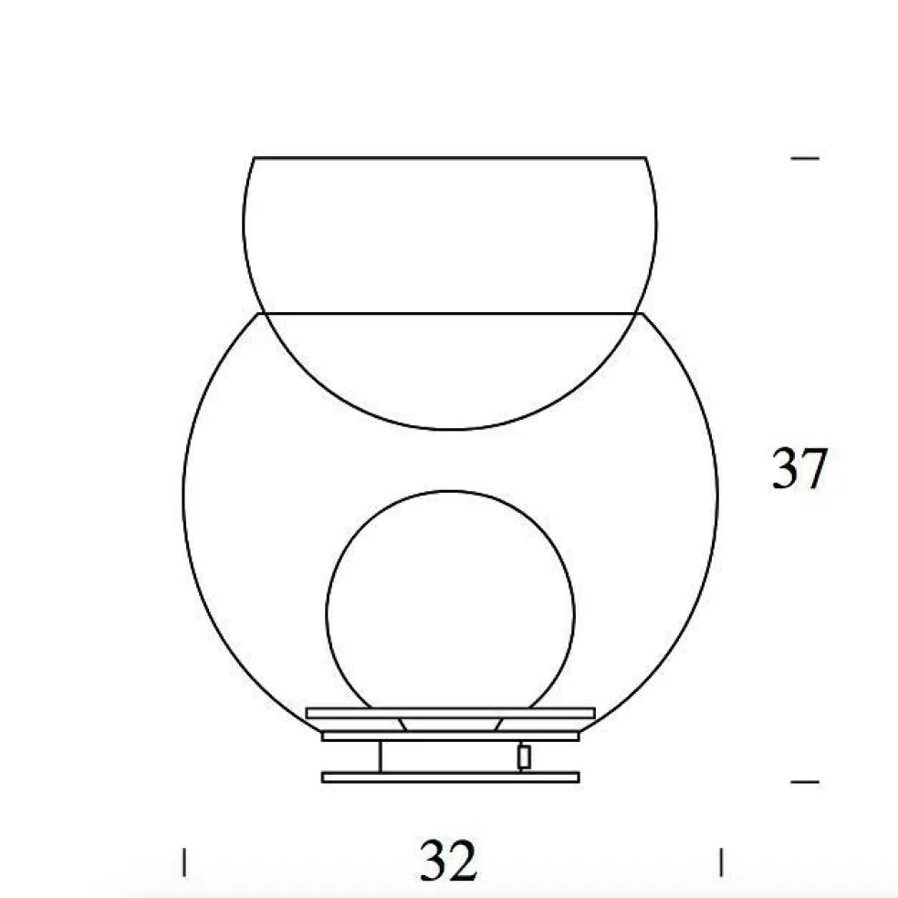 Giova Tischleuchte mit Blumenvase