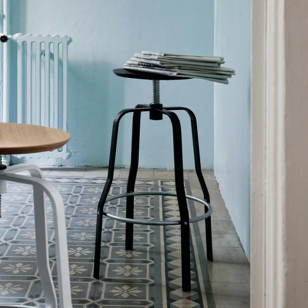Giro S106 Hocker Sitzfläche Edelstahl 66-76cm