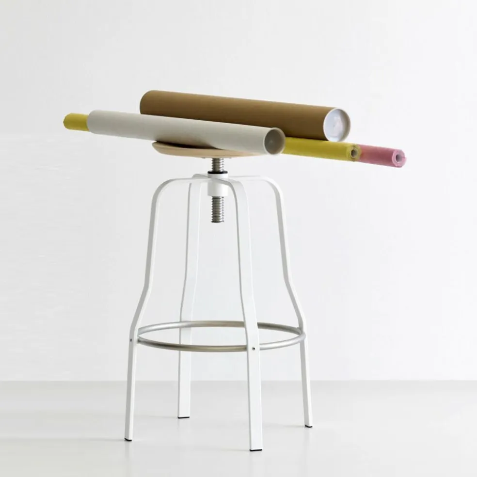 Giro S106 Hocker Sitzfläche Edelstahl 66-76cm