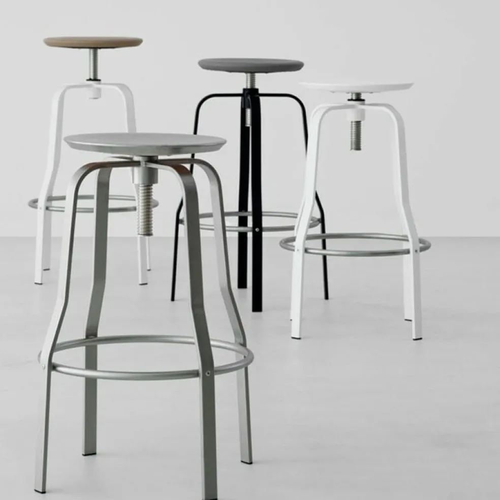 Giro S106 Hocker Sitzfläche Edelstahl 66-76cm