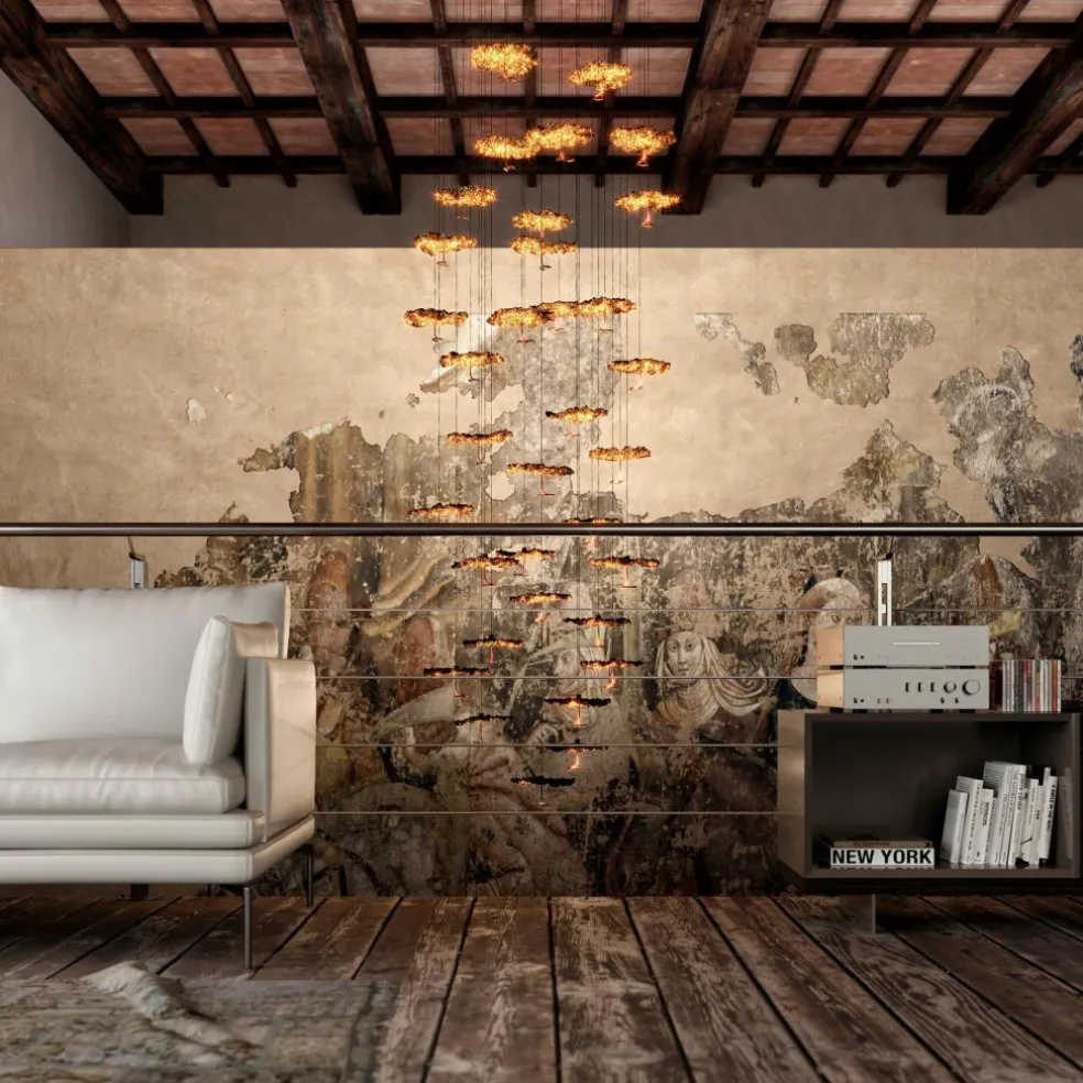 Gold Moon Chandelier LED Pendelleuchte