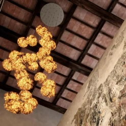 Gold Moon Chandelier LED Pendelleuchte