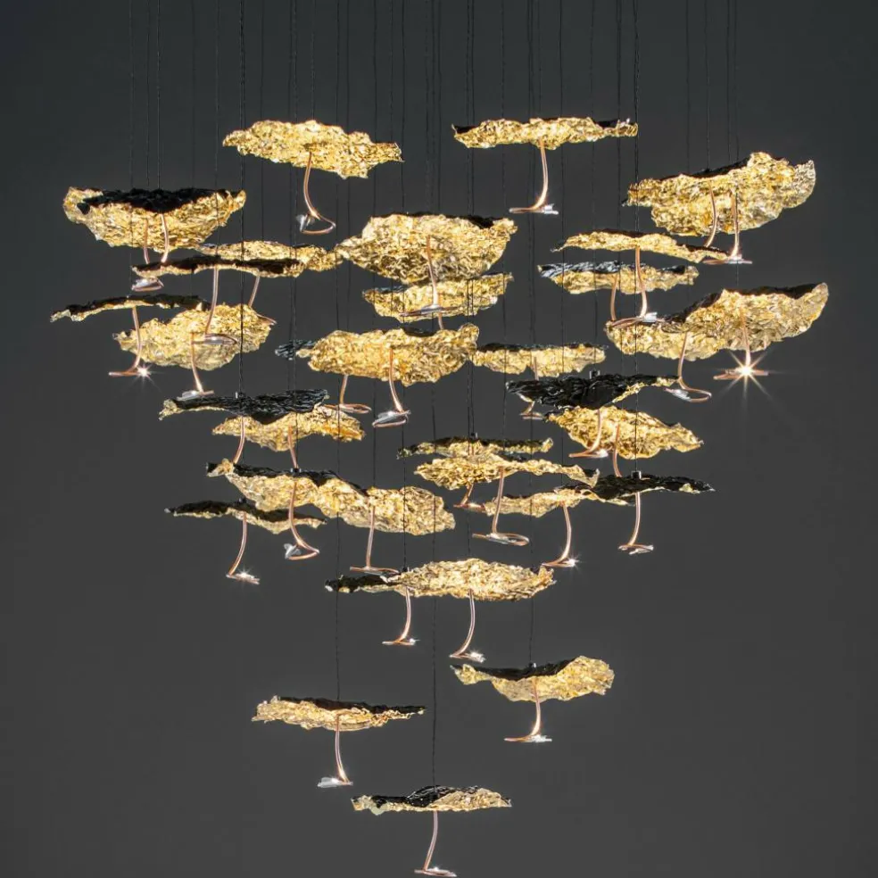 Gold Moon Chandelier LED Pendelleuchte