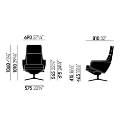 Grand Relax Sessel & Ottoman Stoff