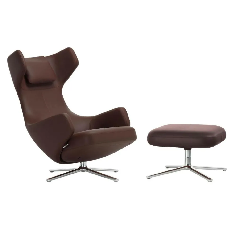 Grand Repos Sessel & Ottoman Leder