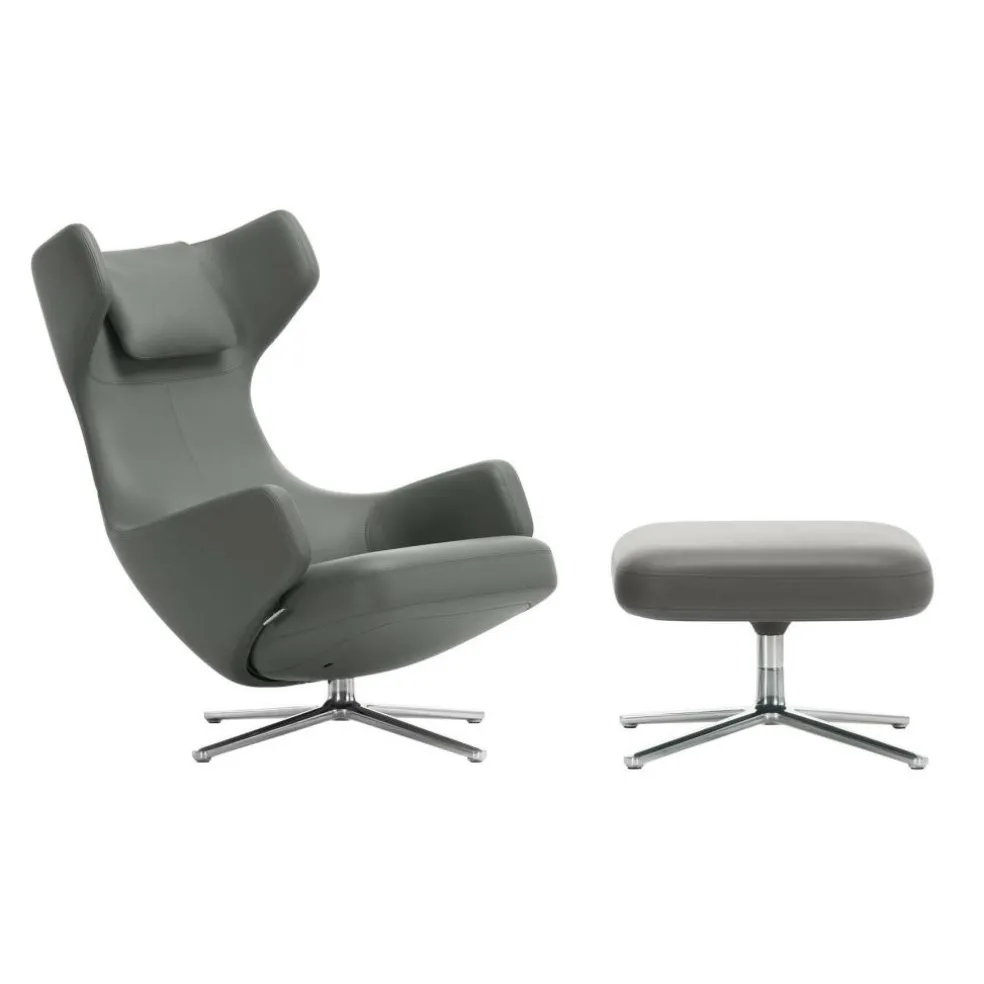 Grand Repos Sessel & Ottoman Leder