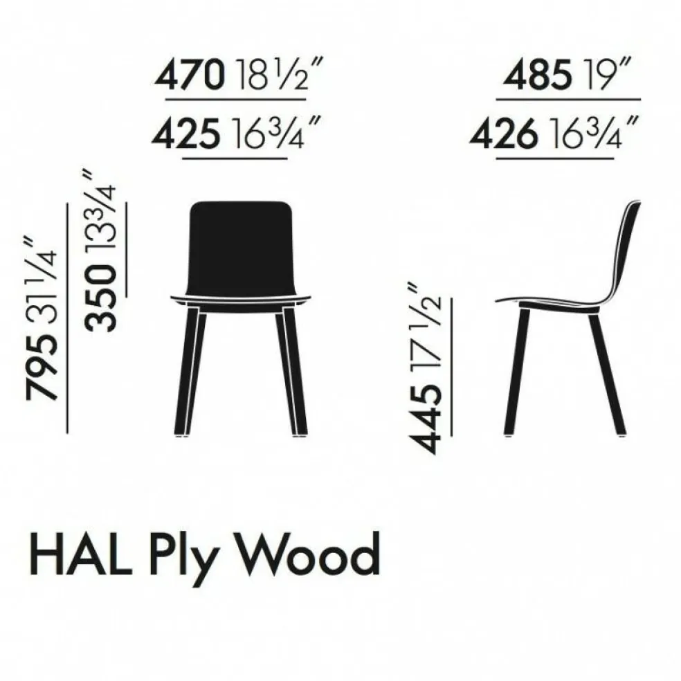 Hal Ply Wood Stuhl