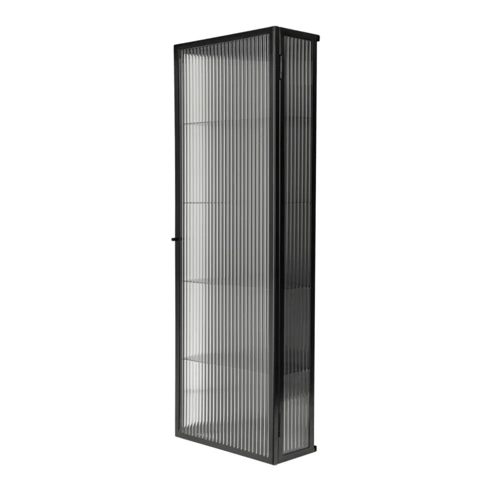 Haze Wandschrank geriffeltes Glas 35x100cm