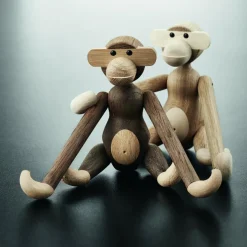 Holzfigur Affe klein Eiche