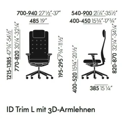 ID Trim L Citterio Bürostuhl mit 3D-Armlehnen