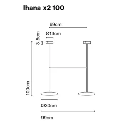 Ihana x2 LED Pendelleuchte