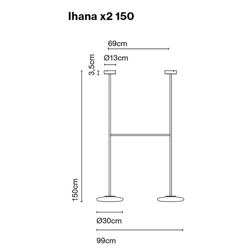 Ihana x2 LED Pendelleuchte