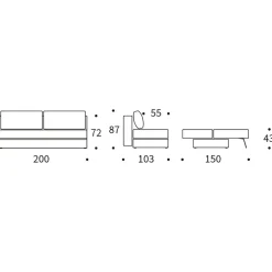 ILB 400 Schlafsofa 200x103cm