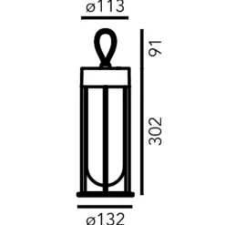 In Vitro Unplugged LED Akkuleuchte 3000K