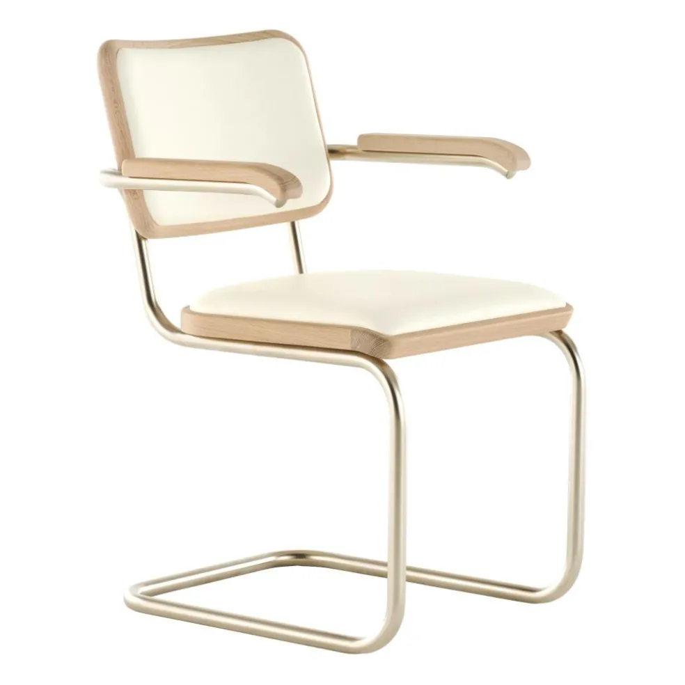 JS. THONET a personal Interpretation by Jil Sander S 64 P Nordic Freischwinger Armlehnstuhl