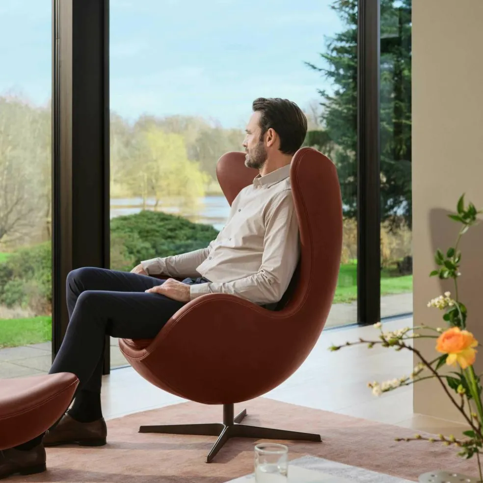 Jubiläumsedition 2022 Egg/Das Ei™ Loungesessel Leder