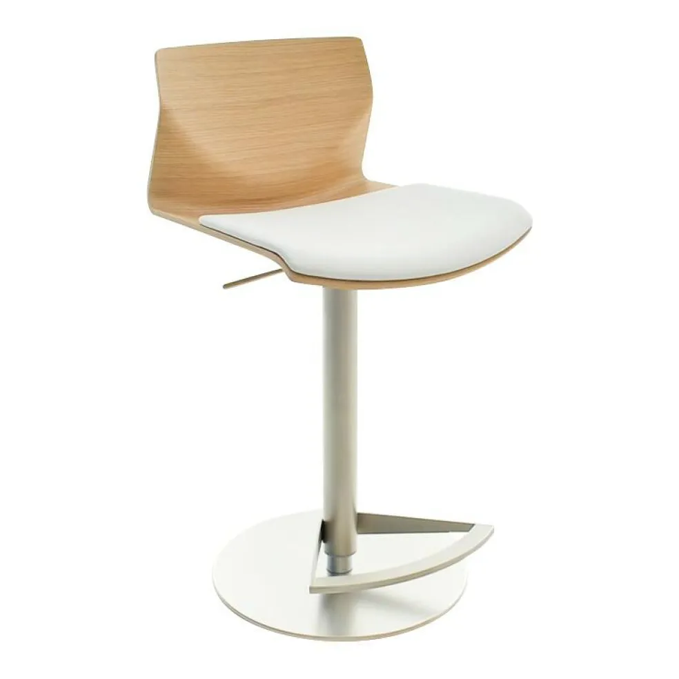 Kai S39 Barhocker Sitz Eiche mit Kissen 54-79cm