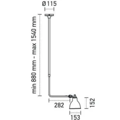 Lampe Gras N°313 Deckenleuchte