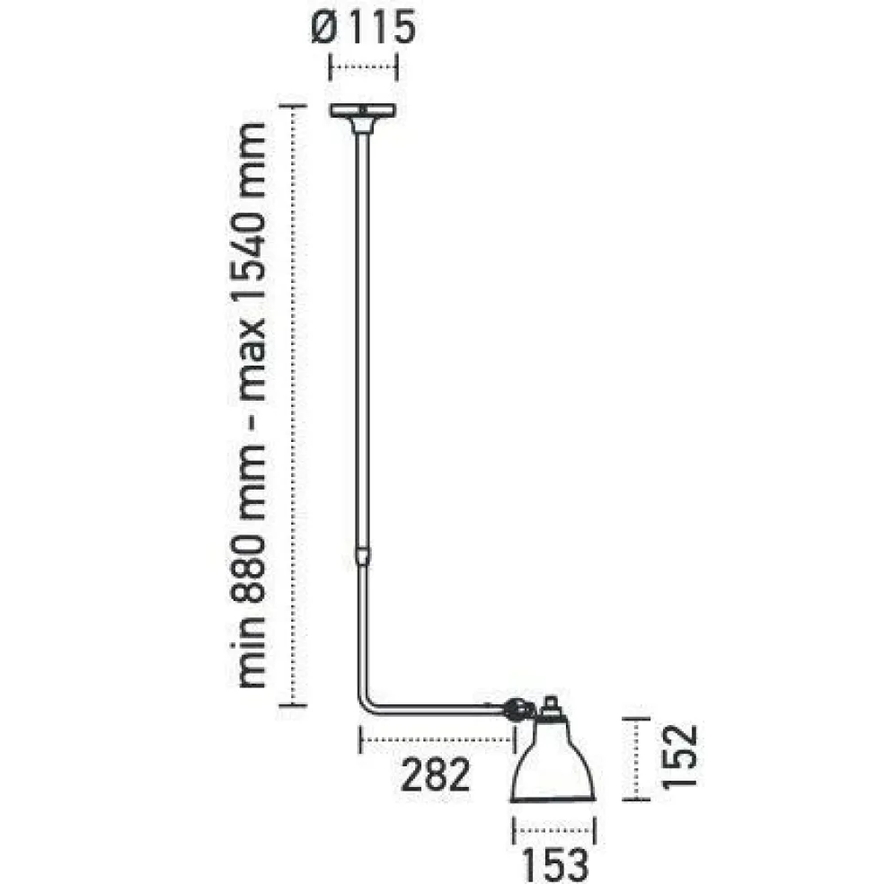 Lampe Gras N°313 Deckenleuchte