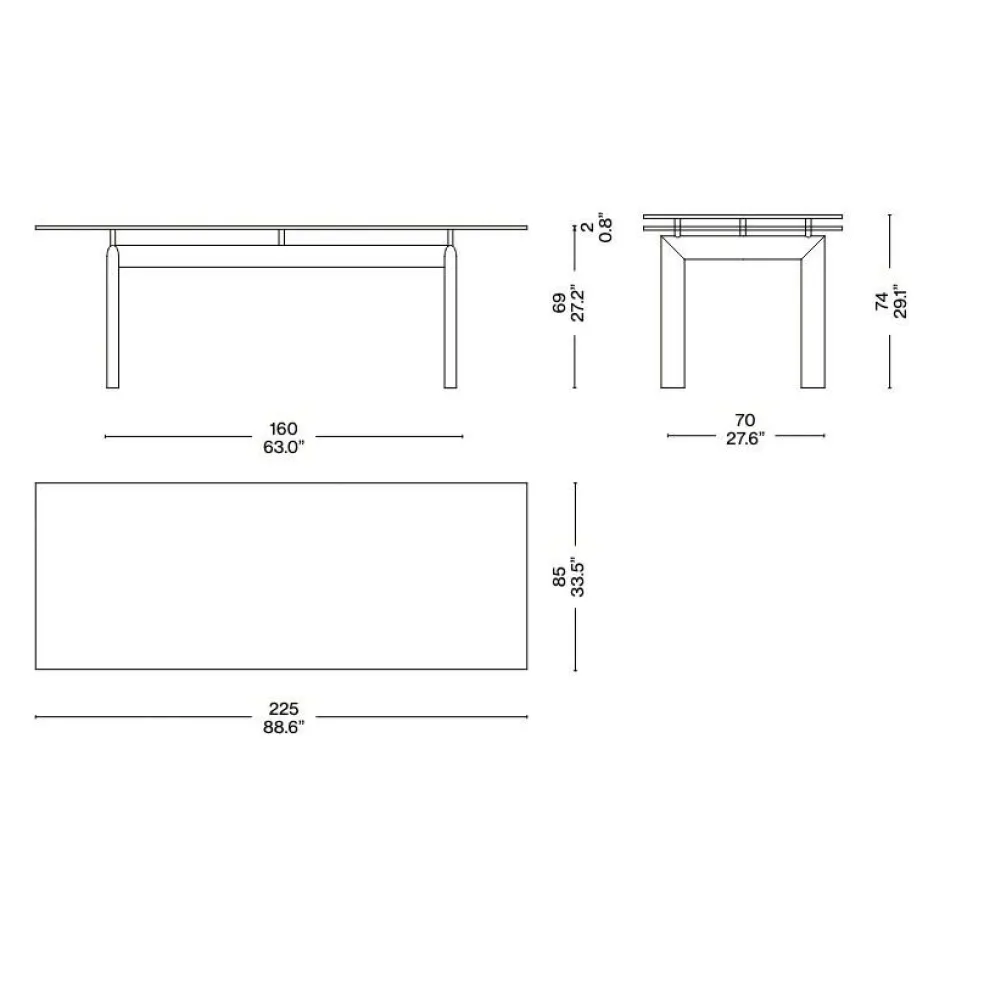 LC6 Table tube d’avion