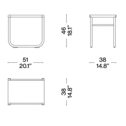 LC9 Tabouret de salle de bains