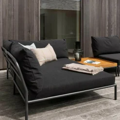 Level 2 Cozy Gartensofa links Gestell dunkelgrau
