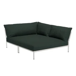 Level 2 Cozy Gartensofa rechts Gestell muted white