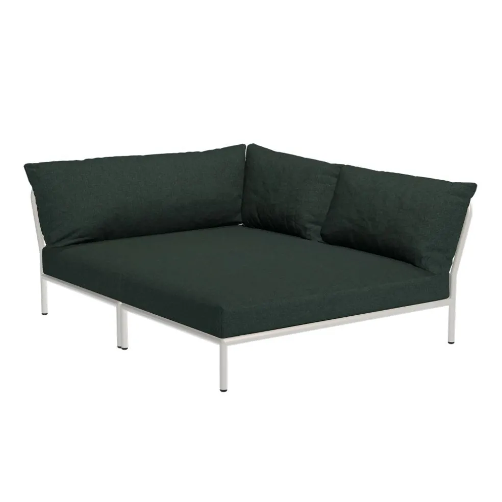 Level 2 Cozy Gartensofa rechts Gestell muted white