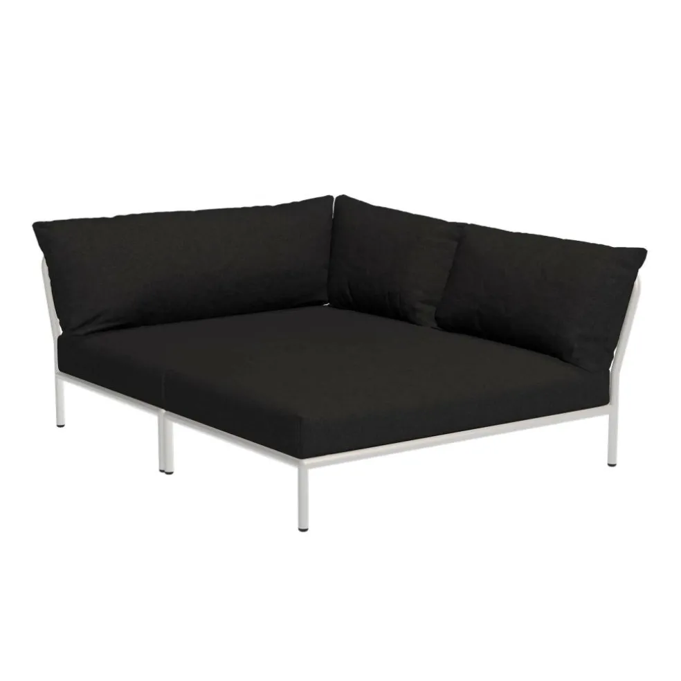 Level 2 Cozy Gartensofa rechts Gestell muted white