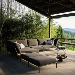 Level 2 Gartensofa rechts Gestell dunkelgrau