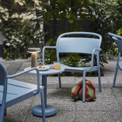 Linear Steel Gartentisch H 47cm