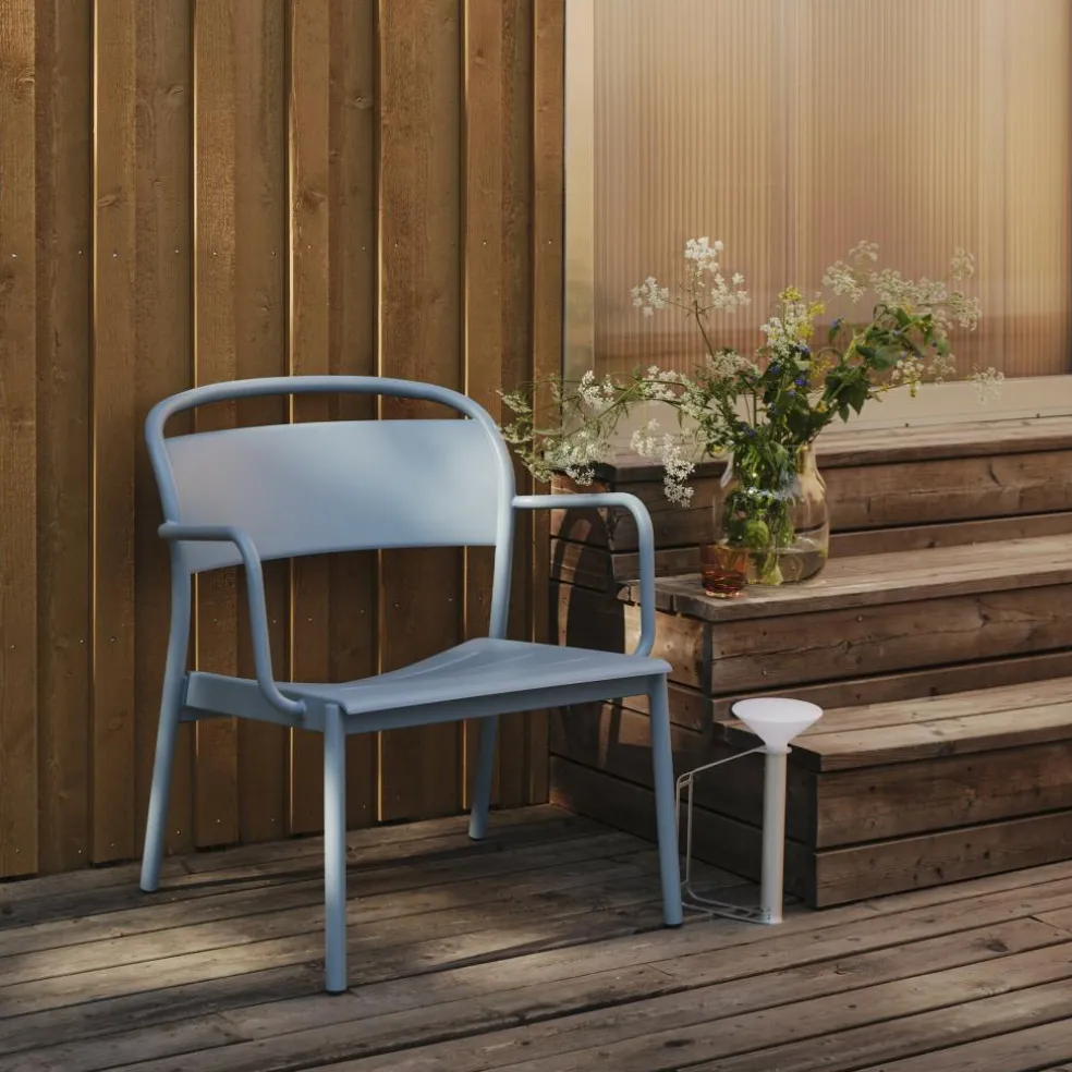 Linear Steel Lounge Gartenarmlehnstuhl