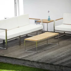 Lux Teakholz Gartenbank/Gartentisch