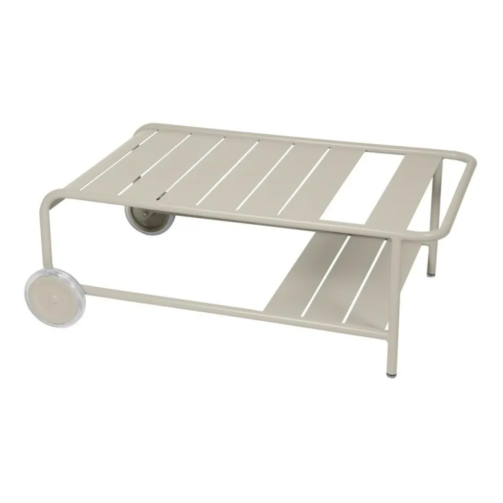 Luxembourg niedriger Gartentisch mit Rollen