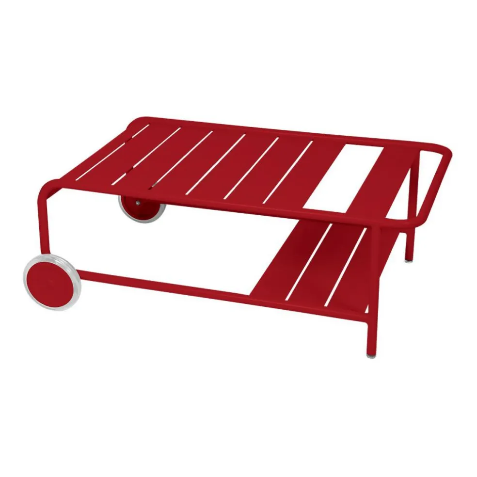 Luxembourg niedriger Gartentisch mit Rollen