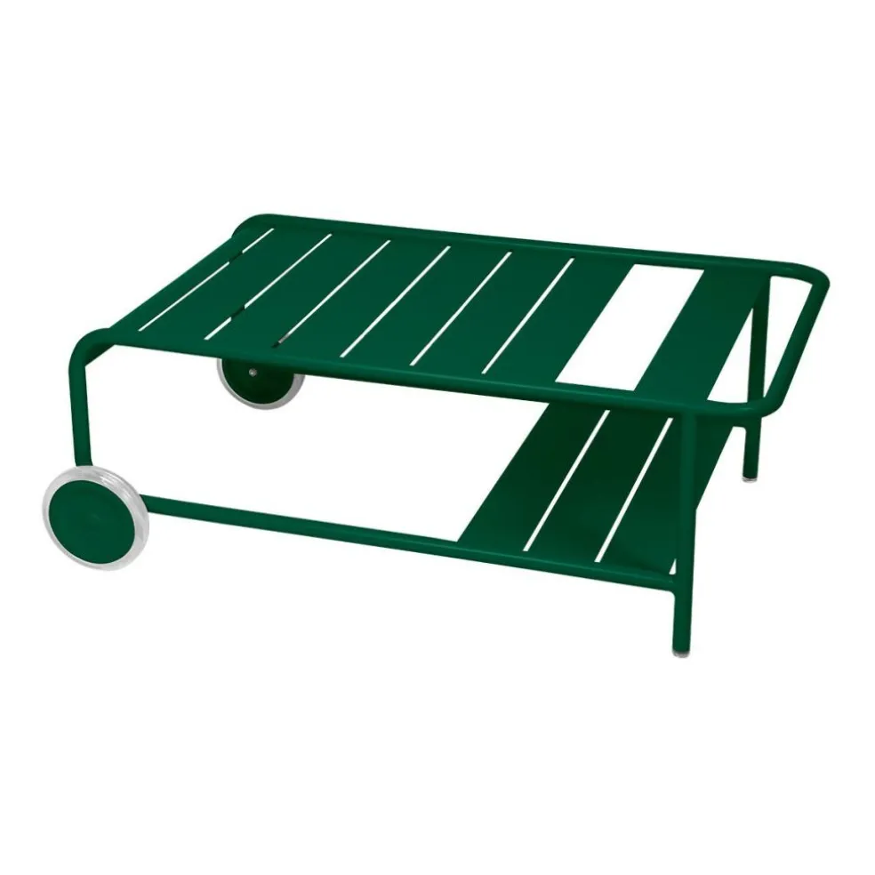 Luxembourg niedriger Gartentisch mit Rollen