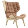 Mammoth Sessel Leder Gestell Eiche natur