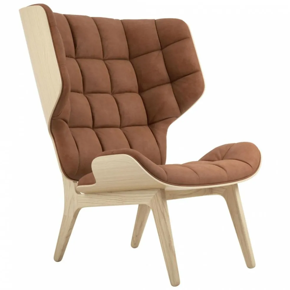 Mammoth Sessel Leder Gestell Eiche natur