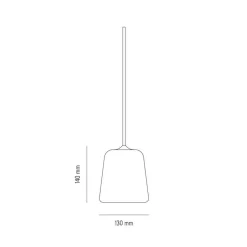 Material New Editions Pendelleuchte Opalglas