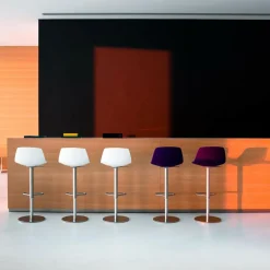 Miunn S104 Barhocker Sitzfläche Leder 75-100cm