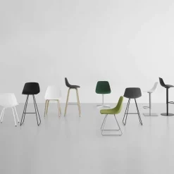 Miunn S104 Barhocker Sitzfläche Leder 75-100cm