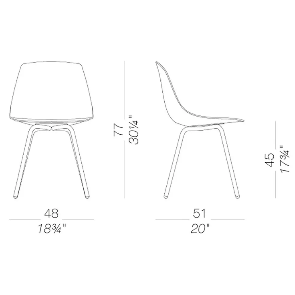Miunn S161 Stuhl Gestell weiß