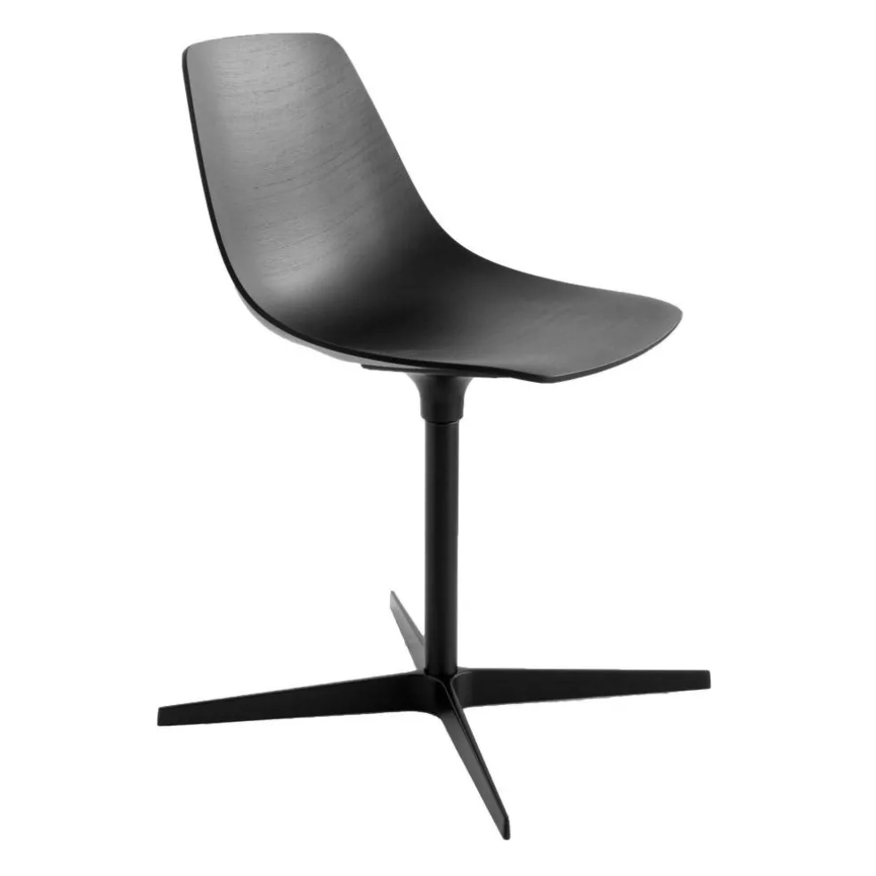 Miunn S162 Stuhl mit Sternfuß Schwarz