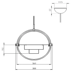 Multi-Lite Pendelleuchte Ø36cm Gestell Chrom
