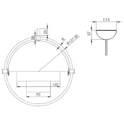 Multi-Lite Pendelleuchte Ø25,5cm Gestell Messing schwarz