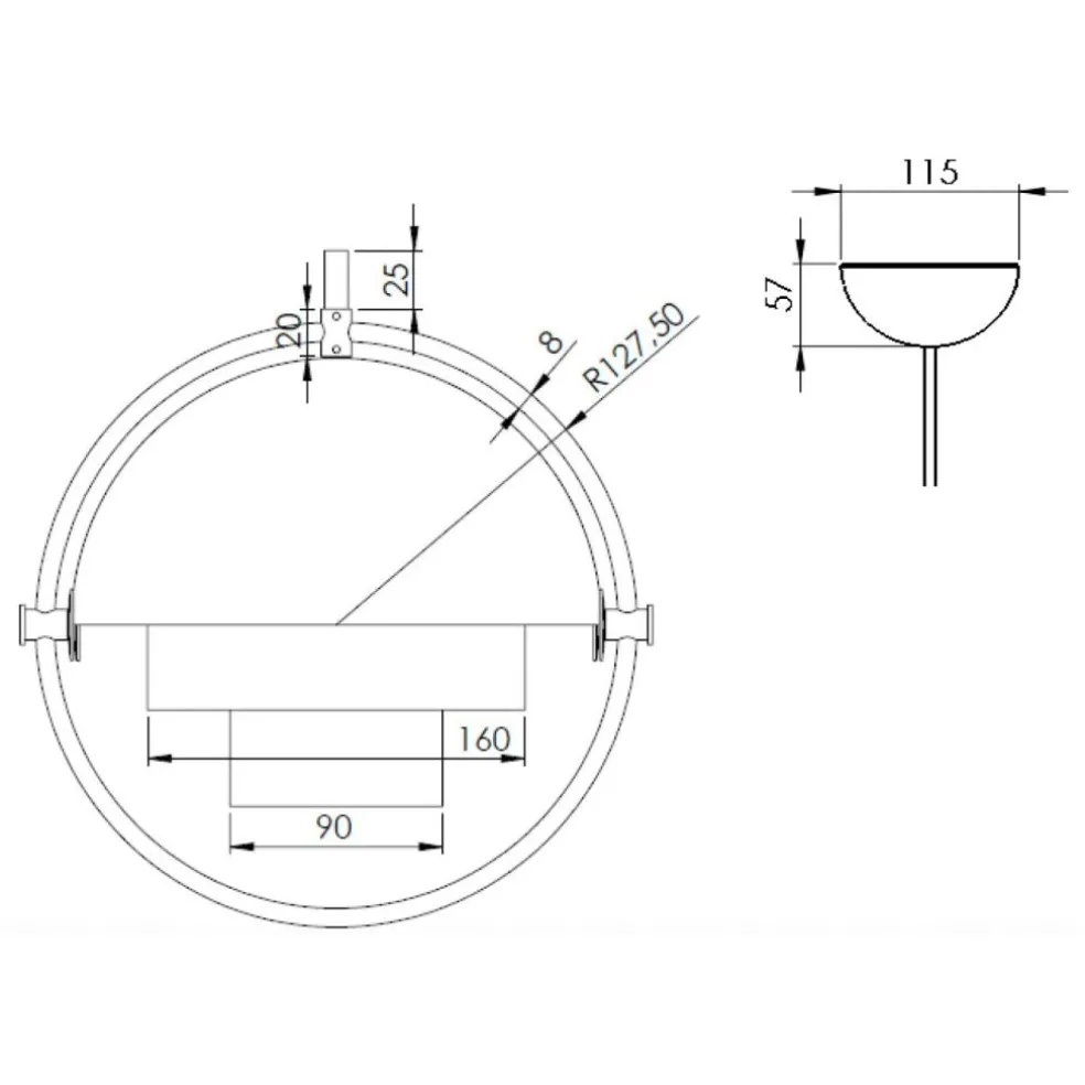 Multi-Lite Pendelleuchte Ø25,5cm Gestell Messing