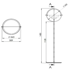 Multi-Lite Stehleuchte Gestell Messing